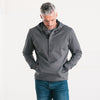 Batch Men's City Hoodie Graphite Gray Cotton French Terry Standing On Body with Pockets Image