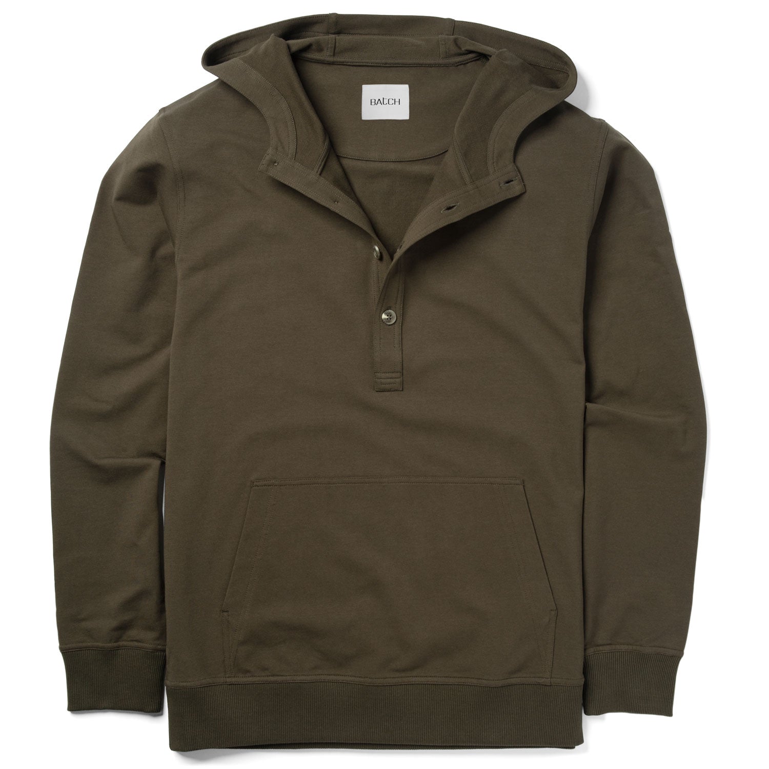 City Hoodie –  Olive Green Cotton French Terry