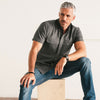 Batch Men's Constructor Short Sleeve Utility Shirt – Titanium Gray End-on-end Image Sitting on Body