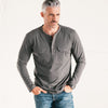 Batch Constructor Henley In Slate Gray Jersey Fabric On Body Image