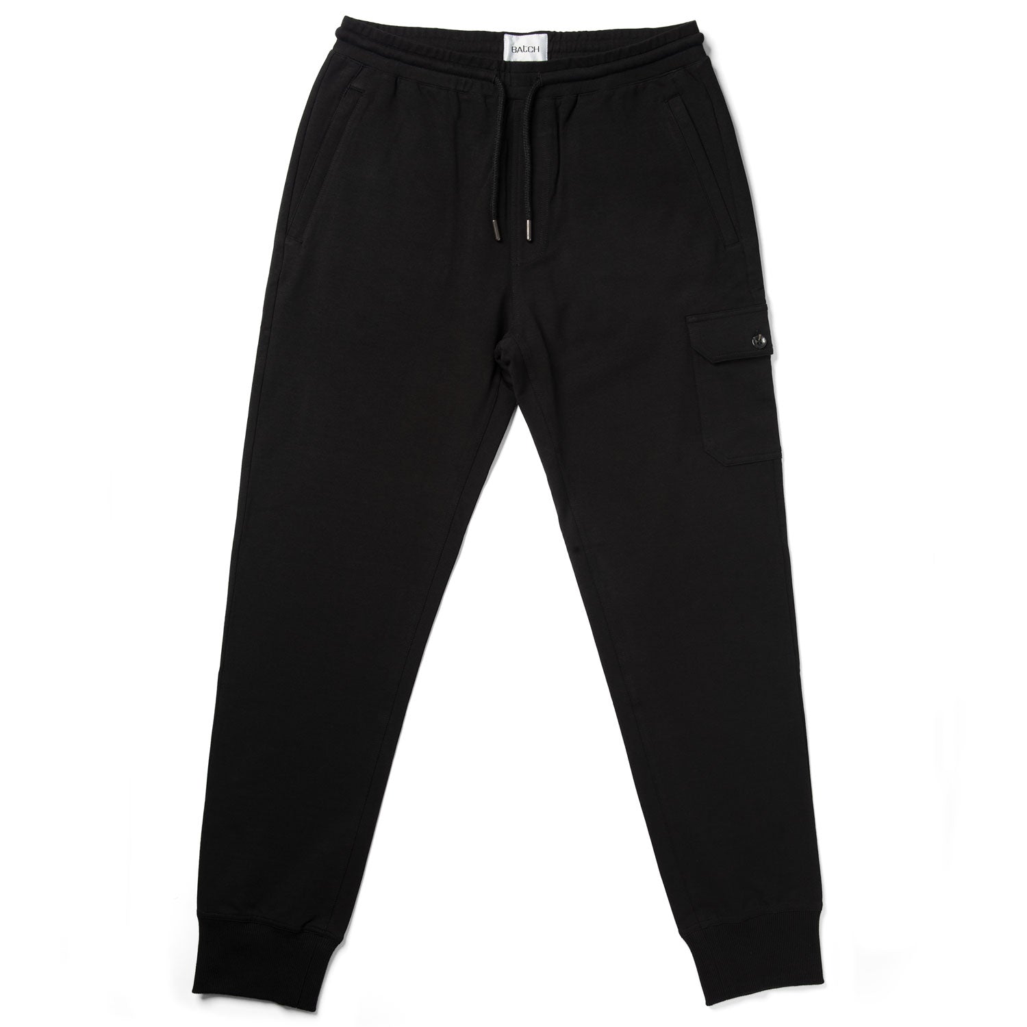 Constructor Joggers –  Black Cotton French Terry