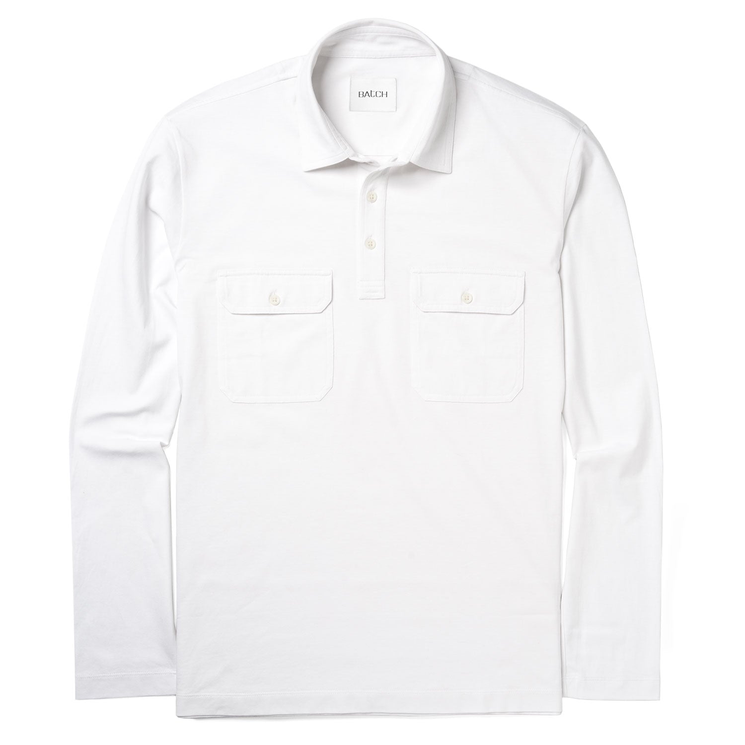 Constructor Polo Shirt –  Pure White Cotton Jersey