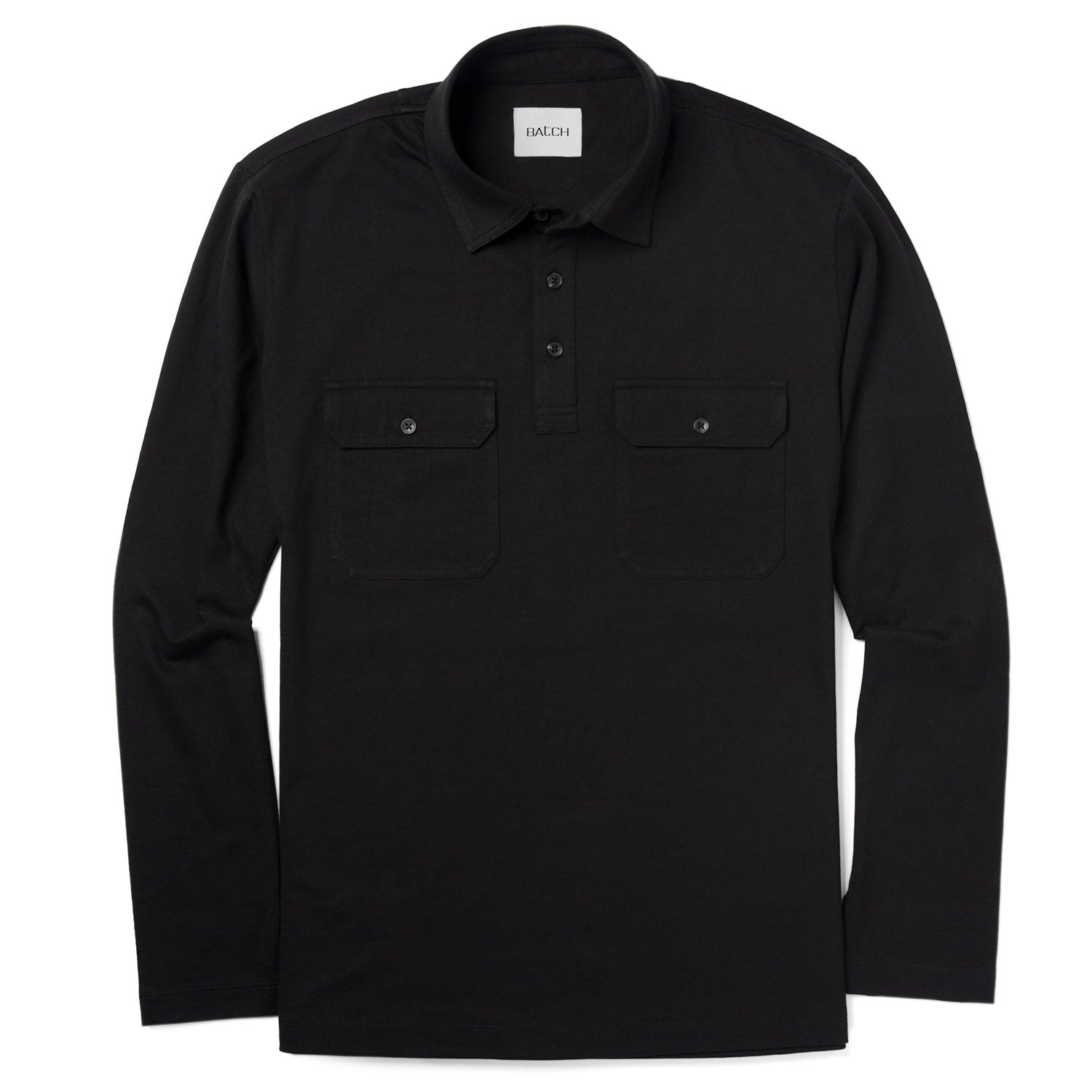 Constructor Polo Shirt –  Black Cotton Jersey
