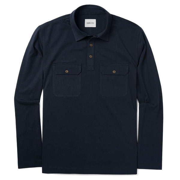 Constructor Polo Shirt –  Navy Cotton Jersey