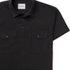 Batch Men's Constructor Short Sleeve Polo Shirt – Black Cotton Jersey Pocket Close Up Image
