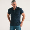 Batch Men's Constructor Short Sleeve Polo Shirt – Navy Cotton Jersey Image Standing 