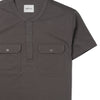 Batch Men's Constructor Short Sleeve Henley Shirt – Slate Gray Cotton Jersey Close Up Pocket Image