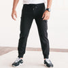 Batch Men's Constructor Joggers Black Cotton French Terry On Body Standing Image