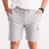 Batch Men's Constructor Short - Granite Gray French Terry Front Image on Body Close Up
