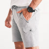 Batch Men's Constructor Short - Granite Gray French Terry Side Image on Body