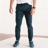 Batch Men's Constructor Joggers Dark Navy Cotton French Terry Image Front On Body