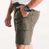 Batch Men's Constructor Short - Olive Green French Terry Image On Body Side Pocket
