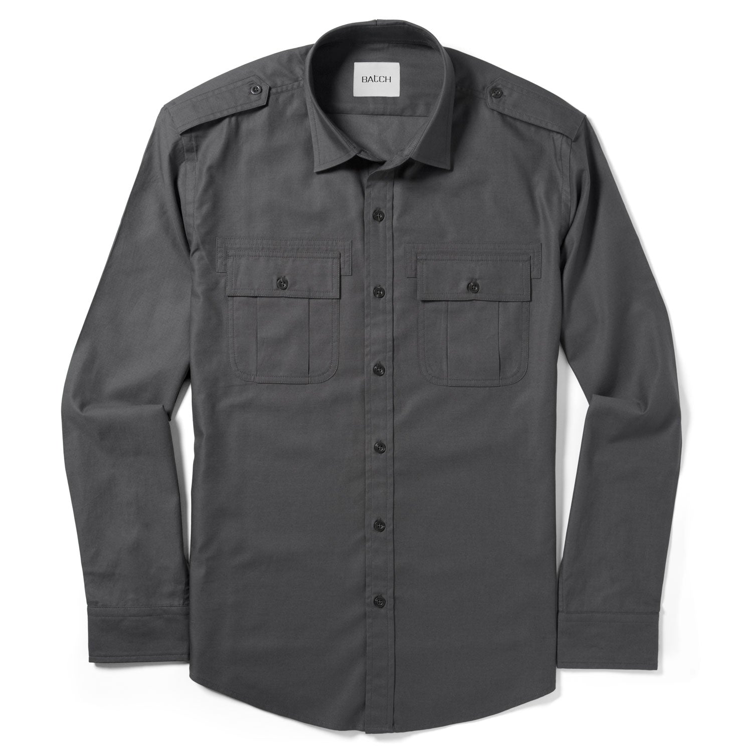 Convoy Utility Shirt – Slate Gray Mercerized Cotton