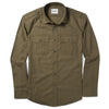 Convoy Two Pocket Men's Utility Shirt In Fatigue Green Mercerized Cotton Image