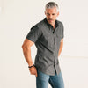 Batch Men's Constructor Short Sleeve Utility Shirt – Titanium Gray End-on-end Image On Body Standing