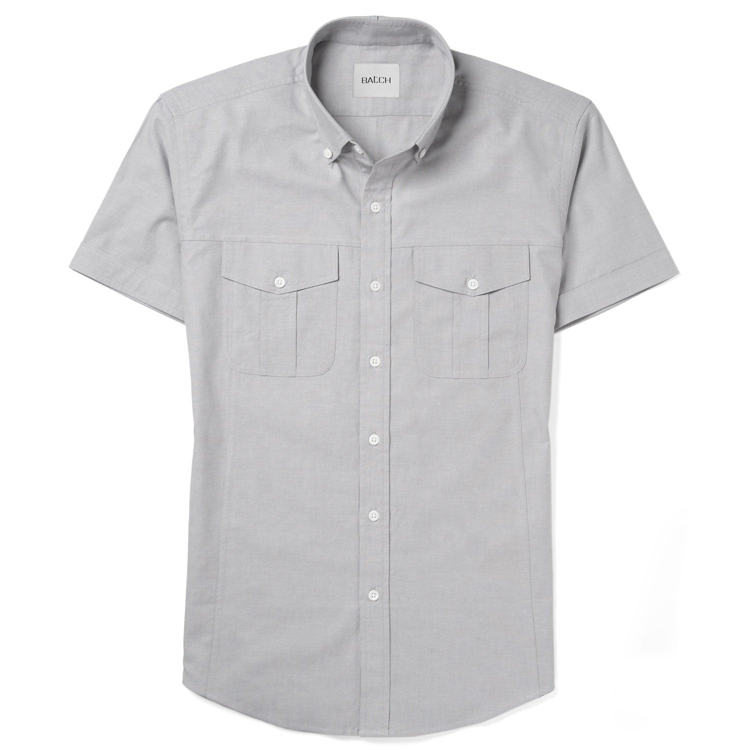 Editor Short Sleeve Utility Shirt – Aluminum Gray Oxford