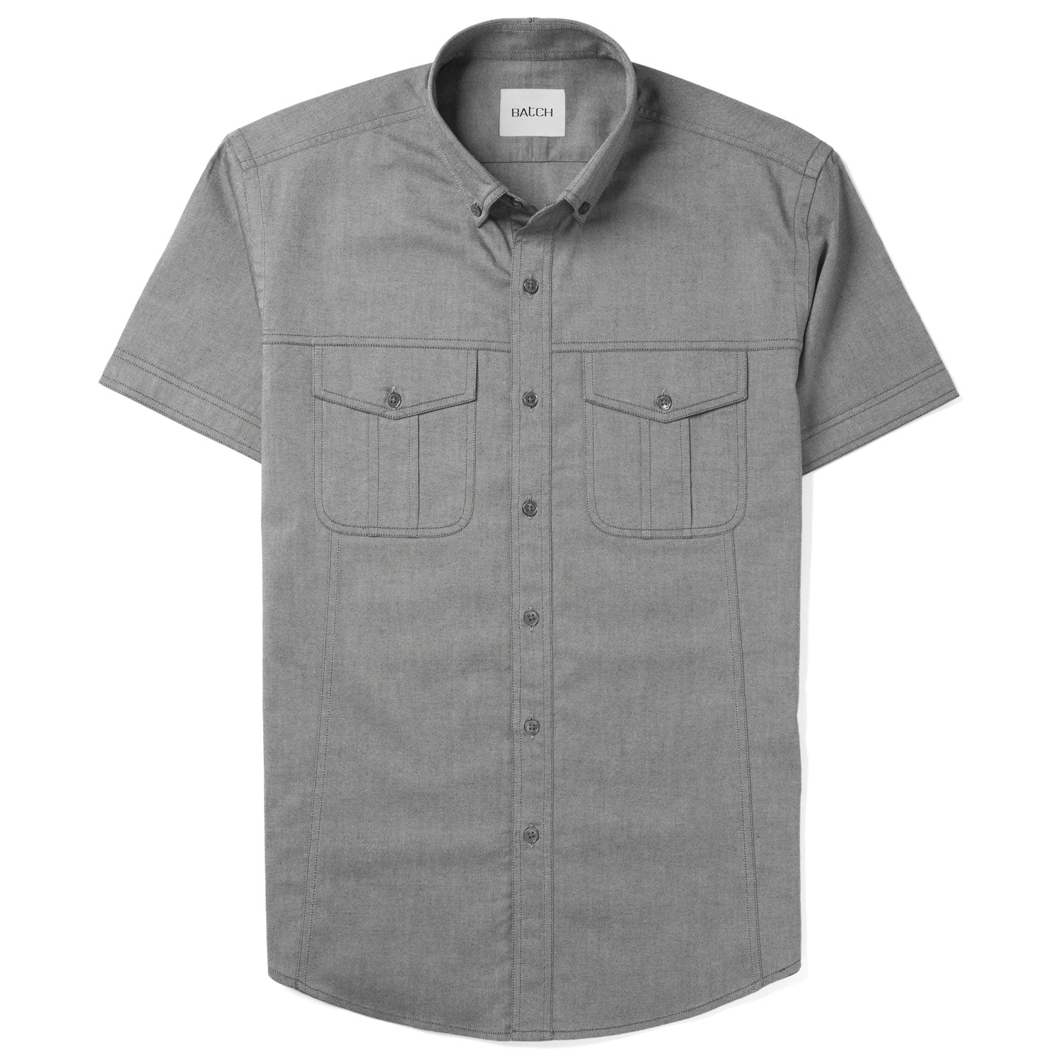 Editor Short Sleeve Utility Shirt – Flint Gray Oxford