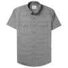 Batch Editor Two Pocket Short Sleeve Men's Utility Shirt In Flint Gray Cotton Oxford