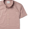 Batch Men's Essential Casual Short Sleeve Shirt - Currant Cotton Twill Image Close Up