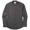 Batch Men's Essential Band Collar Button Down Shirt - Slate Gray Cotton Twill Image