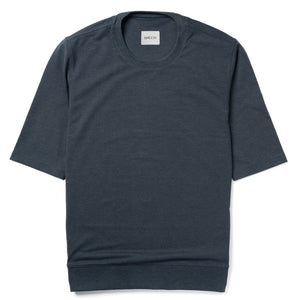 Half Sleeve Sweatshirt –  Navy Melange French Terry
