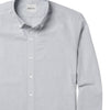 Batch Men's Essential End-on-end Shirt in Light Gray Close-up Image
