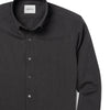 Batch Men's Essential Casual Shirt - Asphalt Gray Cotton End-on-end Image Close Up