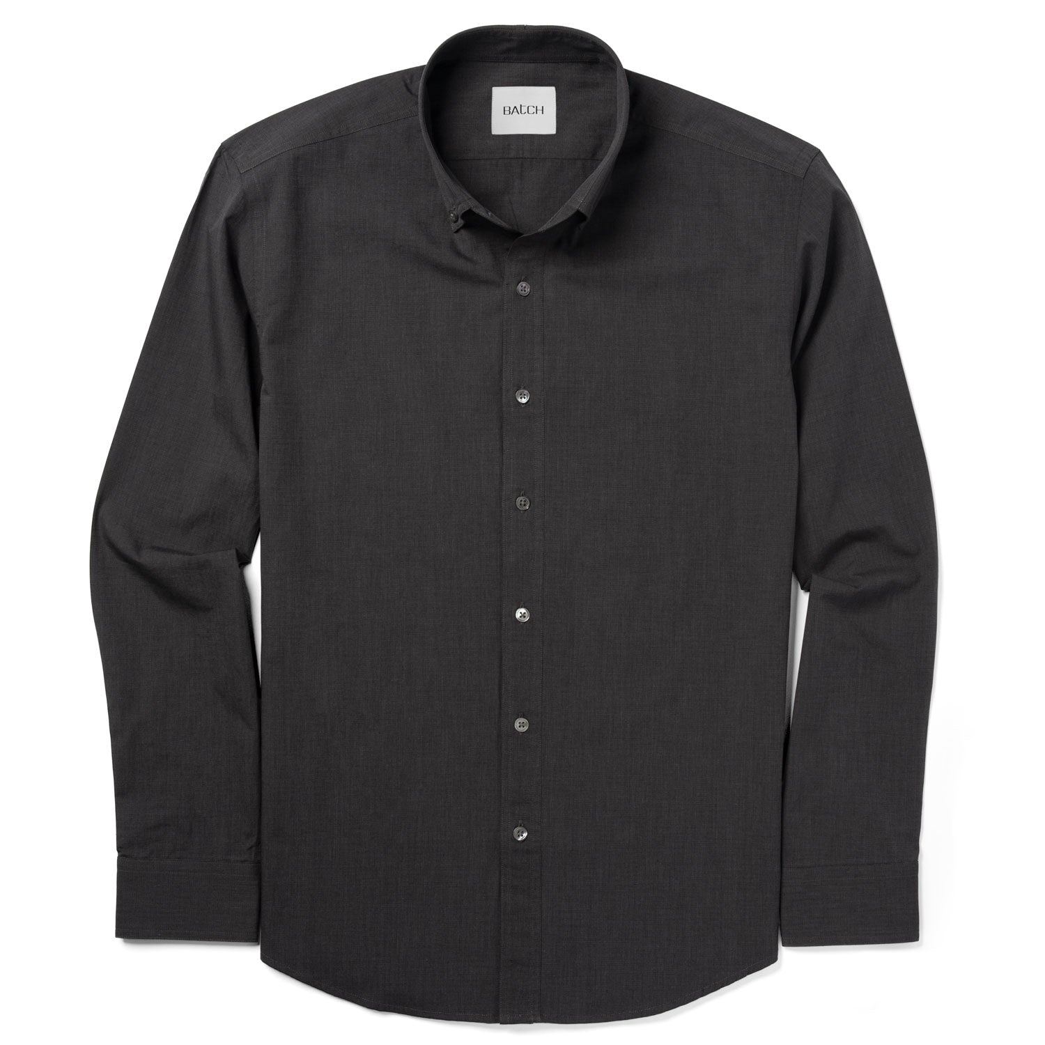 Essential Casual Shirt - Asphalt Gray Cotton End-on-end