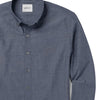 Batch Men's Essential Mens Shirt In Navy Blue End-on-end Close Up