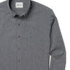 Batch Men's Essential Casual Shirt - Titanium Gray Cotton End-on-end Image Close Up