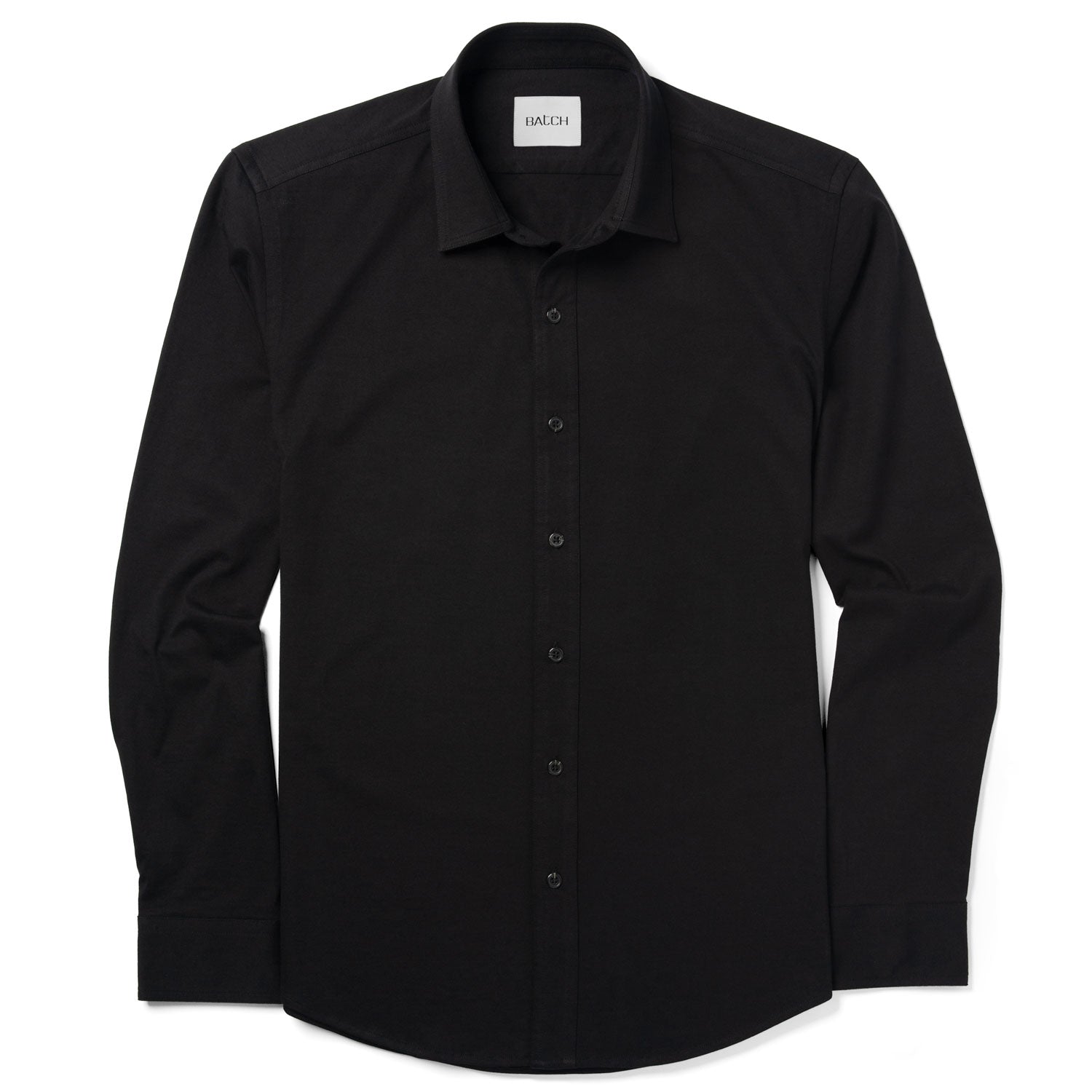 Essential T-Shirt Shirt - Jet Black Cotton Jersey