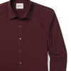 Batch Men's Essential T-Shirt Shirt - Burgundy Cotton Jersey Image Close Up