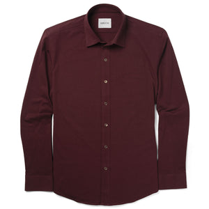 Batch Men's Essential T-Shirt Shirt - Burgundy Cotton Jersey Image