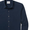 Batch Men's Essential T-Shirt Shirt - Navy Cotton Jersey Image Close Up