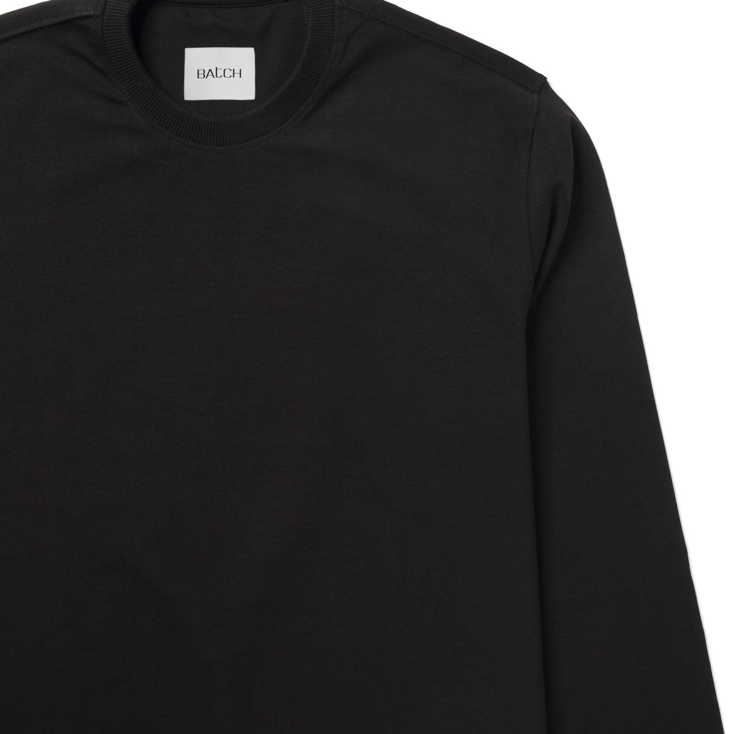 Black Printed French Terry Embroidered Full Sleeve SweatShirt