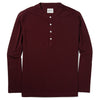 Batch Men's Burgundy Henley With White Buttons Image