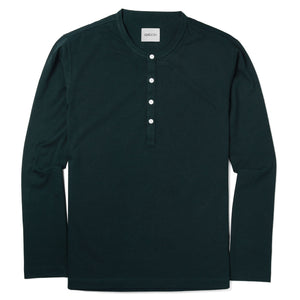 Batch Men's Green Henley With White Buttons Image 