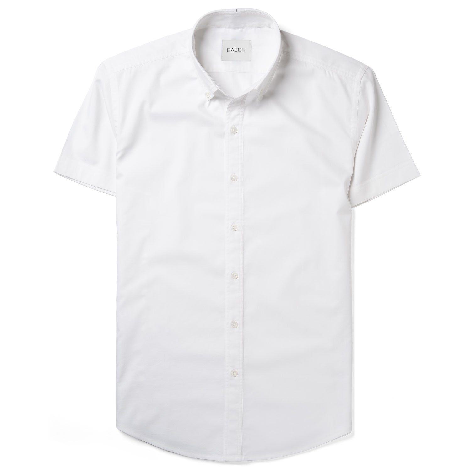 Essential Casual Short Sleeve Shirt - White Cotton Twill