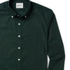 Batch Essential WB Casual Men's Shirt In Forest Green Stretch Poplin Close-Up Image