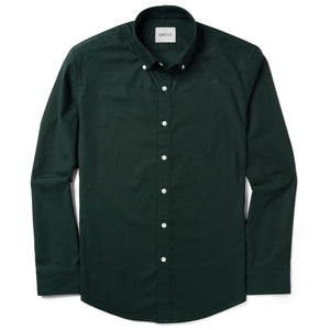 Batch Essential WB Casual Men's Shirt In Forest Green Stretch Poplin Image