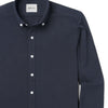 Batch Men's Essential Casual Knit Shirt - WB Navy Cotton Pique Image Close Up