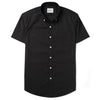 Batch Men's Essential Short Sleeve Casual Shirt - WB Jet Black Stretch Cotton Poplin Image