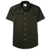 Batch Men's Essential Short Sleeve Casual Shirt - WB Olive Green Stretch Cotton Poplin Image