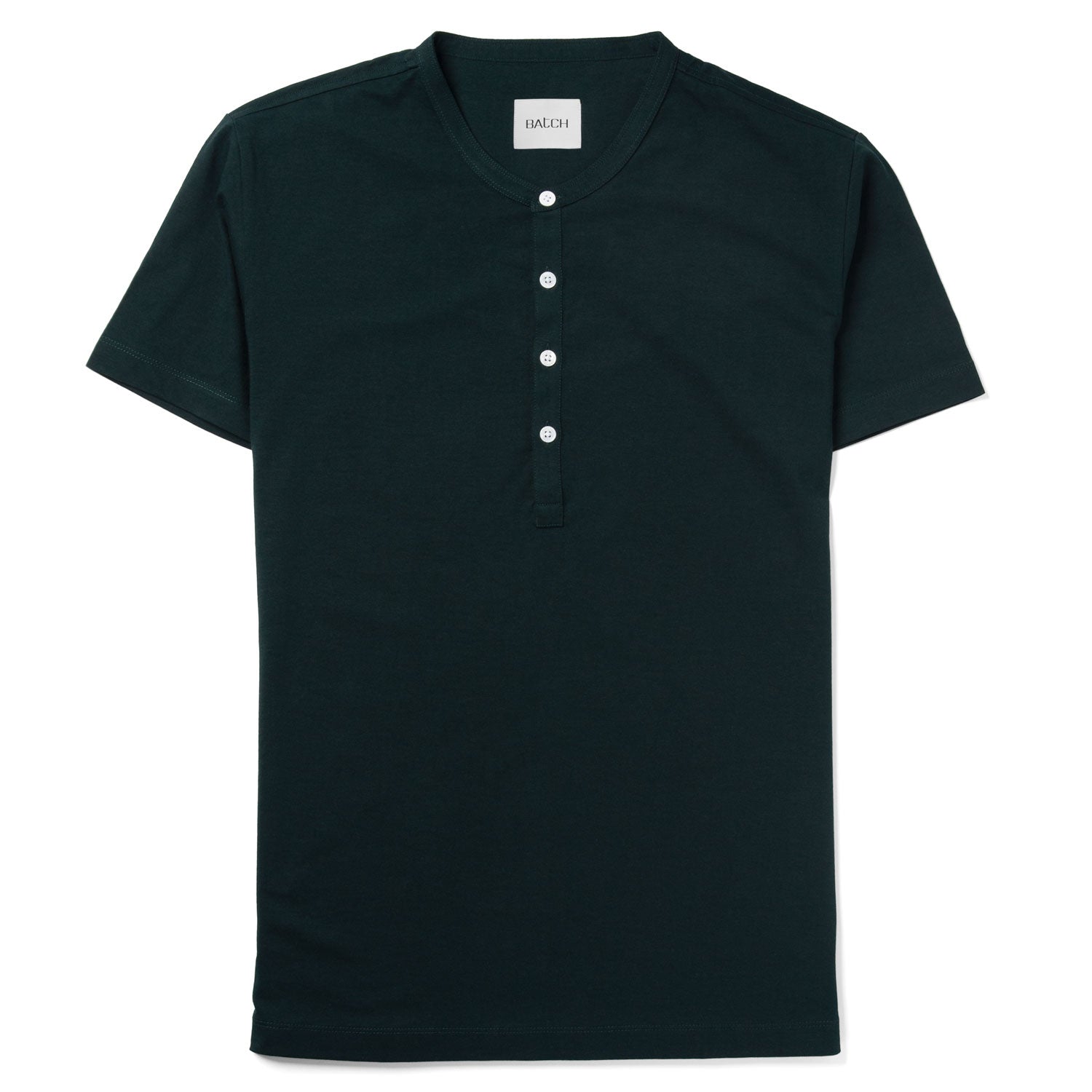 Essential WB Short Sleeve Henley Shirt –  Evergreen Cotton Jersey