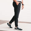 Batch Men's Essential Joggers – Black Cotton French Terry Image On Body Side