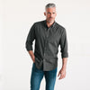 Batch Men's Essential Casual Shirt - Asphalt Gray Cotton End-on-end Image Image Standing
