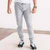 Batch Men's Essential Joggers – Granite Gray Cotton French Terry Image On Body Standing with Sneakers