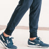 Batch Men's Essential Joggers – Navy Cotton French Terry Image Of Cuff at Hem