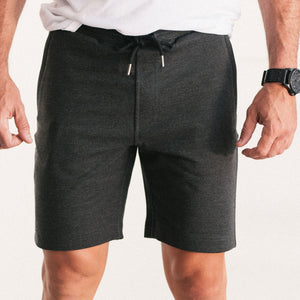 Batch Men's Essential Short - Asphalt Gray French Terry Image On Body Standing