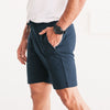 Batch Men's Essential Short - Navy French Terry Image Side View